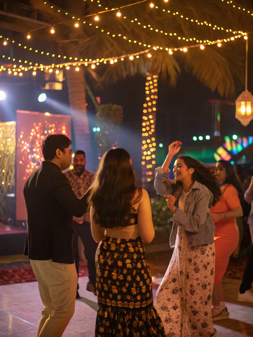 A photograph capturing the joyous atmosphere of a successfully executed event, with guests laughing, dancing, and enjoying themselves, highlighting the memorable experience created.